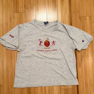 Vintage 1996 Atlanta Olympics Kodak Embroidered Tee Distressed Champion rare